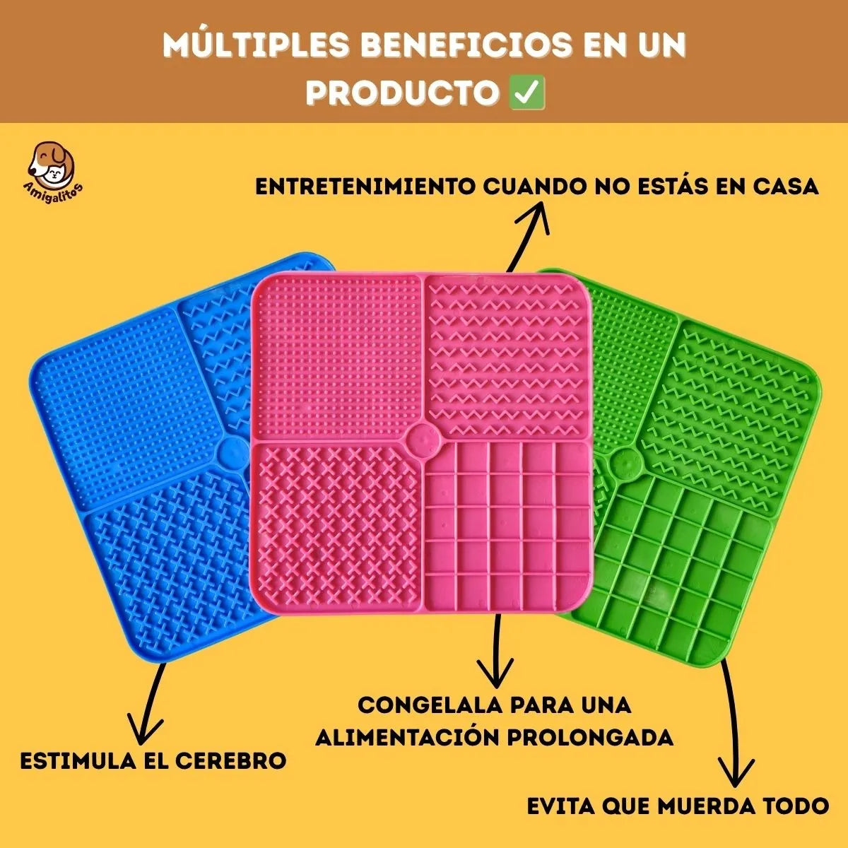 Alfombra De Lamer Xl Antiansiedad Silicona Para Perros Gatos