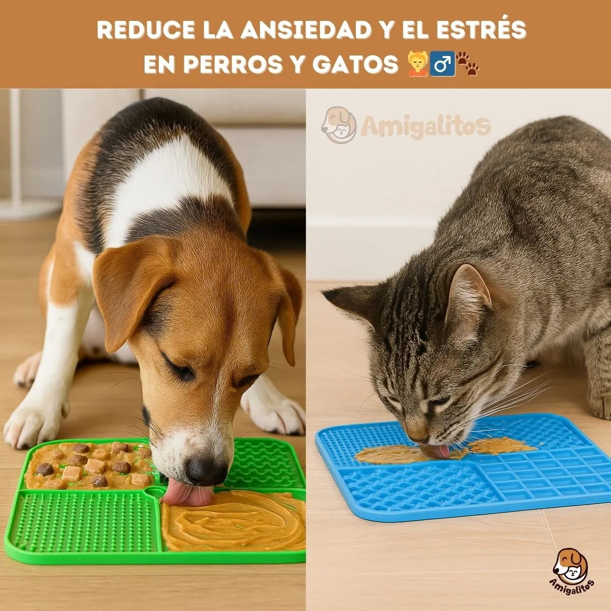 Alfombra De Lamer Xl Antiansiedad Silicona Para Perros Gatos