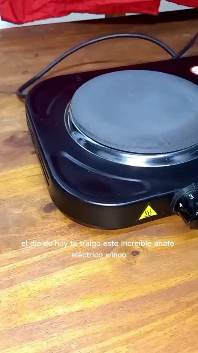 Anafe Electrico Doble 2 Hornallas Winco W41 2200w Color Negro