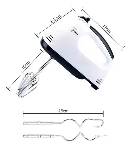 Batidora De Mano Amasadora Electrica 7 Velocidades + Turbo Blanco 50 60 Hz