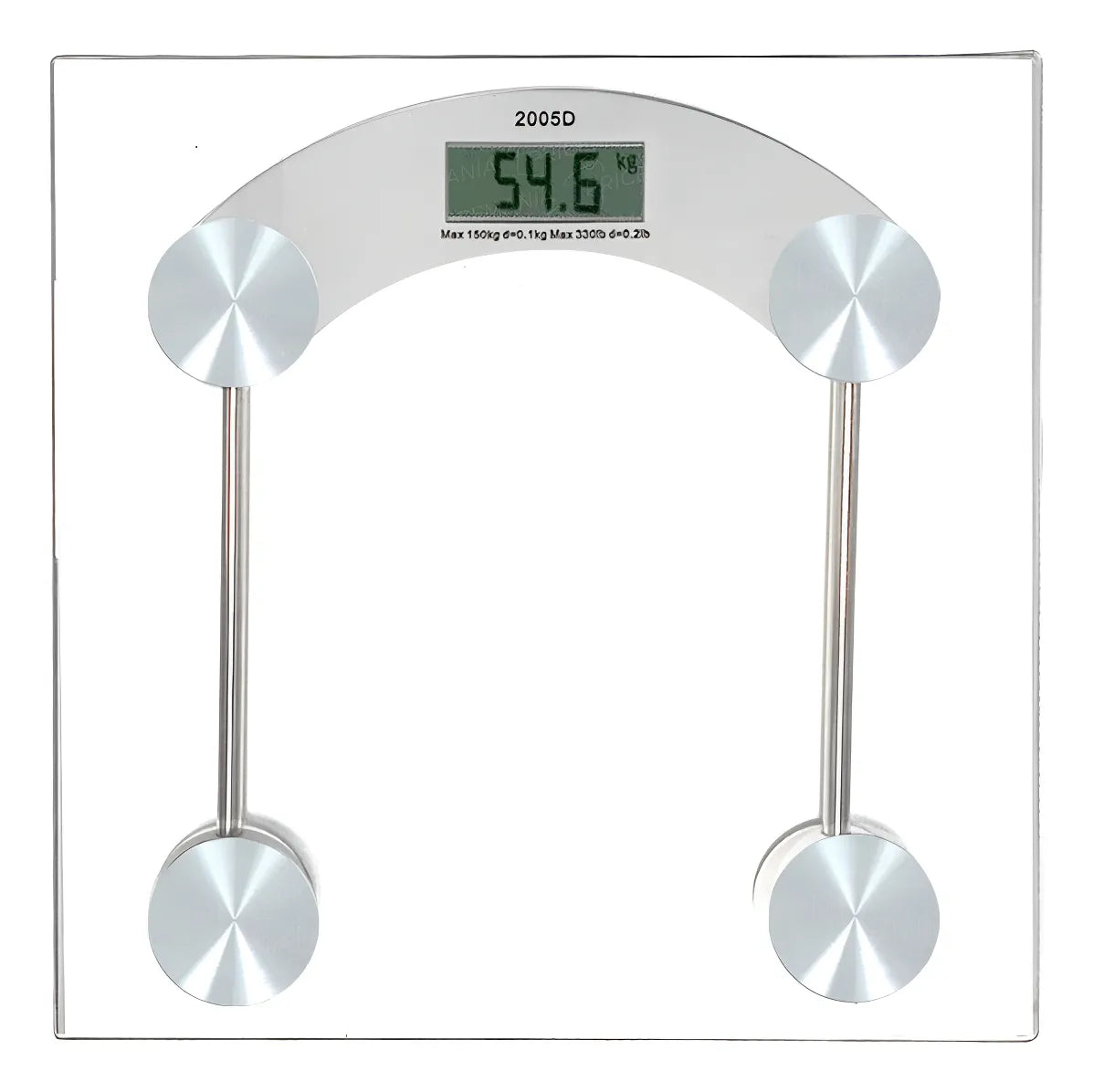 Balanza Digital Home Vidrio 150kg Cuadrada 30cm Color Trasparente